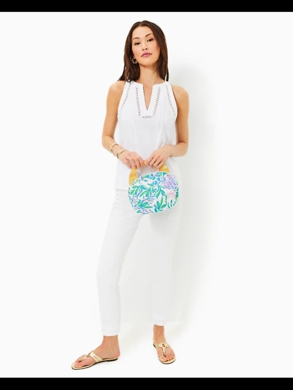 Lilly Pulitzer Isaac Knit Top in Resort White Size Small - Picture 2 of 10
